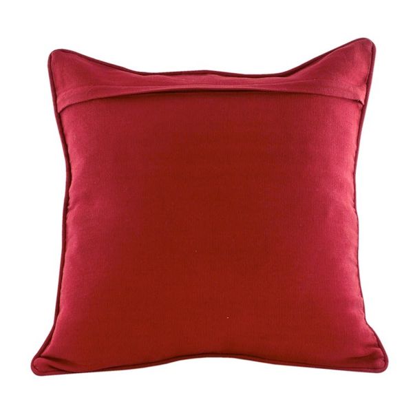 Alternate image for Maya Backstrap Loom Woven Red Cotton Cushion Cover Red Delight