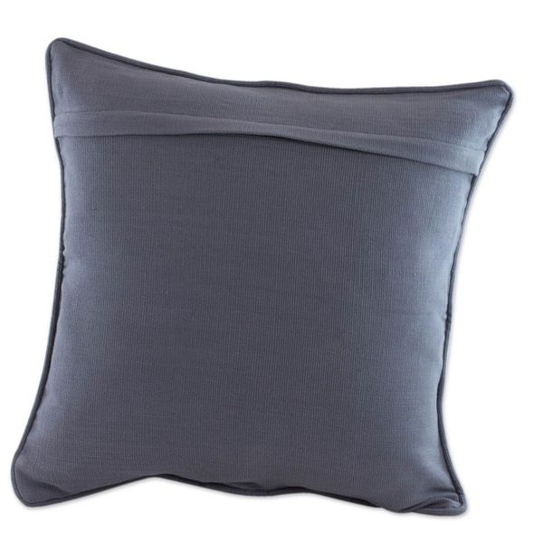 Alternate image for Maya Loom Woven Cotton Cushion Cover in Grey and Lilac Silver Moon