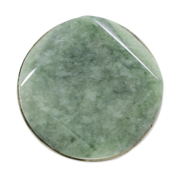 Alternate image for Handcrafted Apple Green Maya Jade Ring in Sterling Silver Loves Cycles in Apple Green