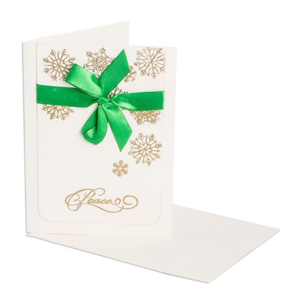 Alternate image for Handcrafted Holiday Greeting Cards Envelopes set of 4 Peace