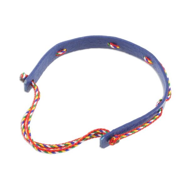 Alternate image for Blue Adjustable Wristband Bracelet with Colorful Cords Vital