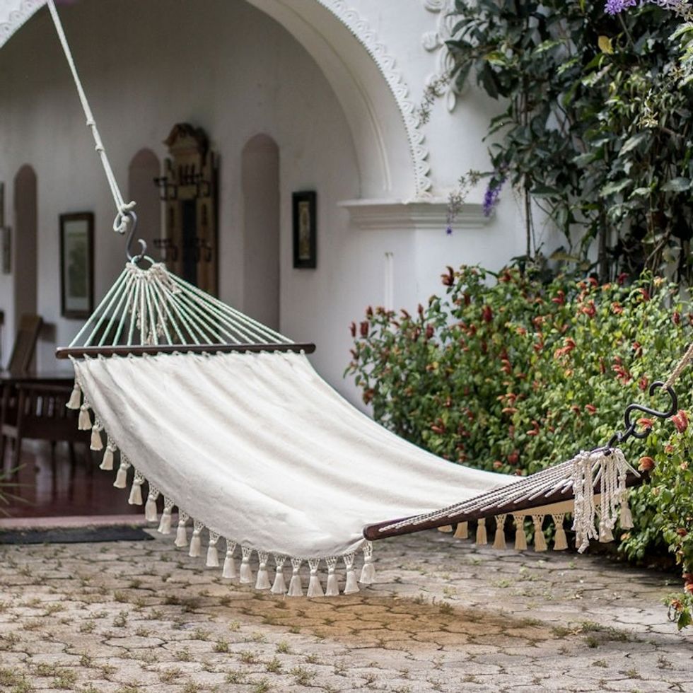 Fair Trade Mayan Cotton Hammock Single 'Take Me to the Sky'