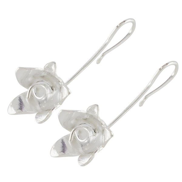Alternate image for High-Polish Sterling Silver Drop Earrings from Costa Rica Shining Floral Happiness