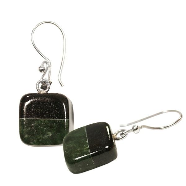Alternate image for Fair Trade Sterling Silver Jade Dangle Earrings Duality