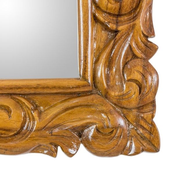 Alternate image for Artisan Crafted Classic Carved Wood Wall Mirror Eternal Spring