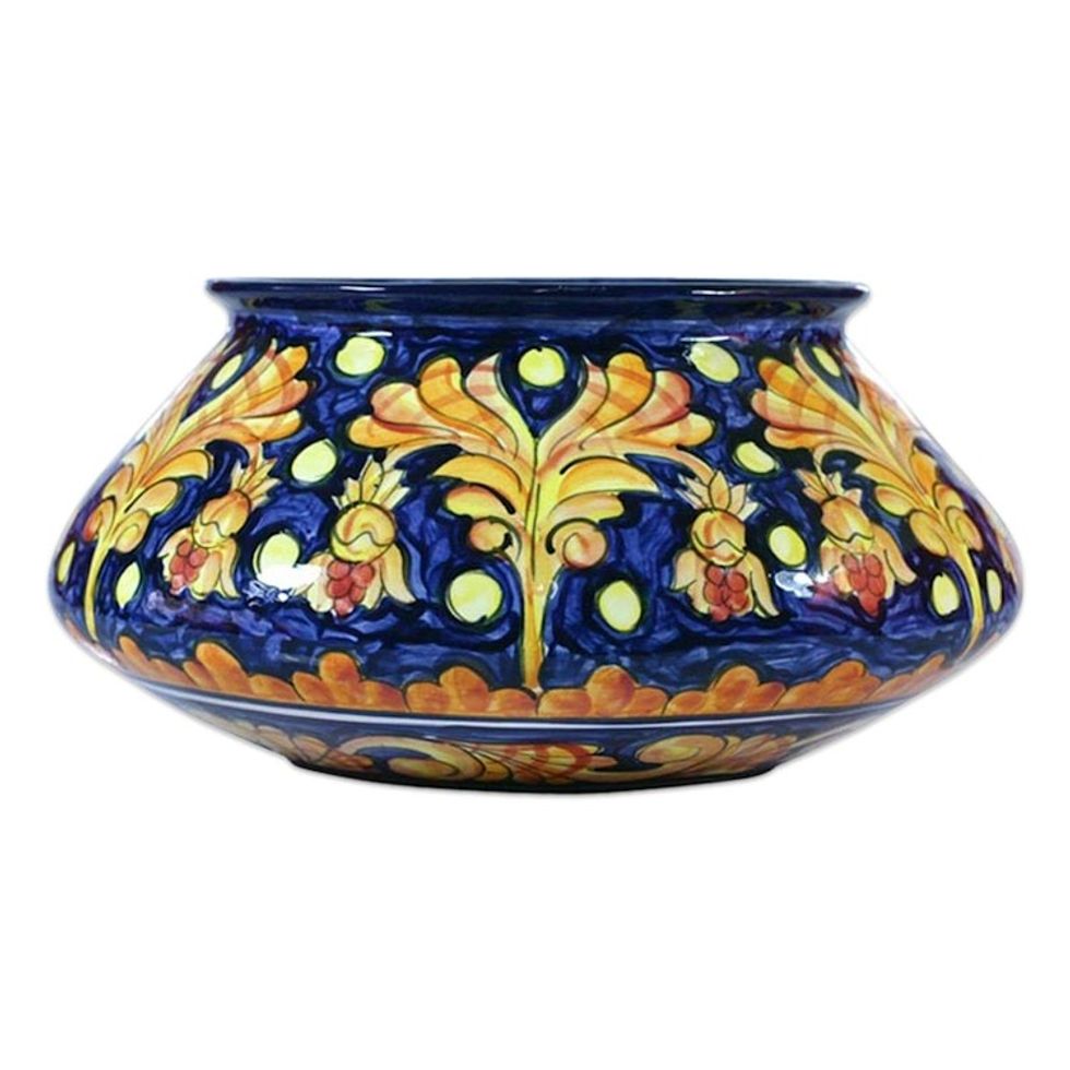 Ceramic flower pot 'Golden Splendor'