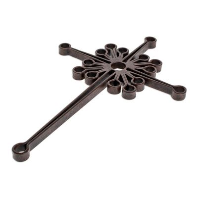 Alternate image for Fair Trade Religious Metal Wall Art Cross Christian Dynamic