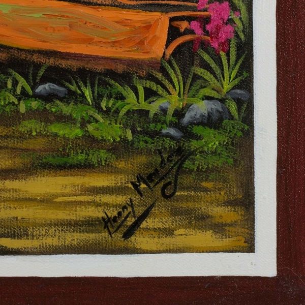 Alternate image for Original Painting of a Lake and Mountains from Guatemala Atitlan Landscape