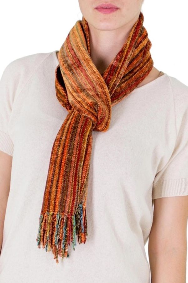 Alternate image for 100 Rayon from Bamboo Chenille Scarf Heart of the Land