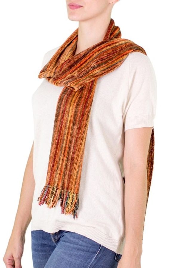 Alternate image for 100 Rayon from Bamboo Chenille Scarf Heart of the Land