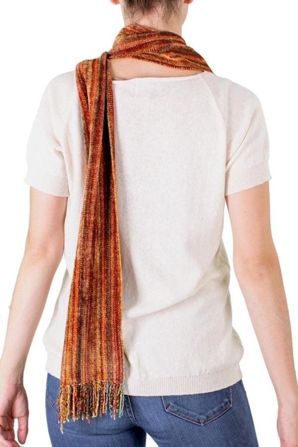 Alternate image for 100 Rayon from Bamboo Chenille Scarf Heart of the Land