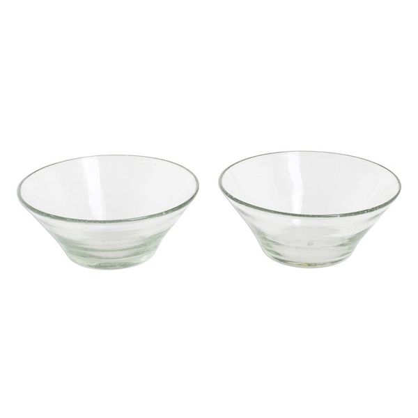 Alternate image for Handblown Recycled Clear Glass Salad Bowls Set of 3 Clear Delight