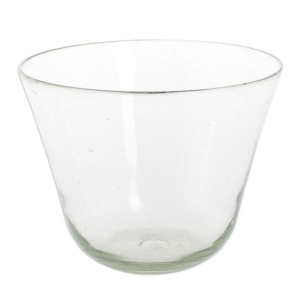 Alternate image for Handblown Recycled Clear Glass Salad Bowls Set of 3 Clear Delight