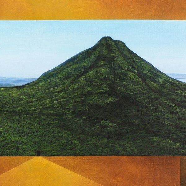 Alternate image for Expressionist Mountain Landscape Oil and Acrylic Painting Arenal Volcano