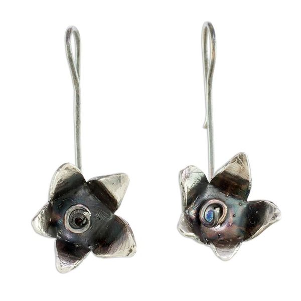 Alternate image for Sterling Silver Drop Earrings from Costa Rica Floral Happiness