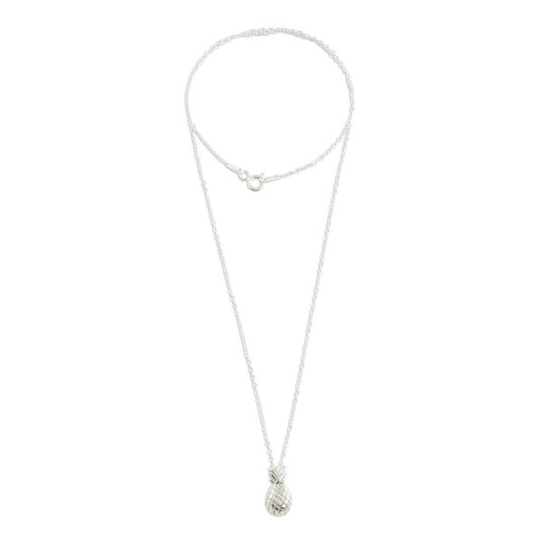 Alternate image for Handcrafted Sterling Silver Pineapple Pendant Necklace Sweet Pineapple