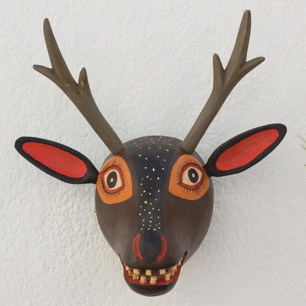 Hand Made Wood Deer Wall Art 'Maya Deer'