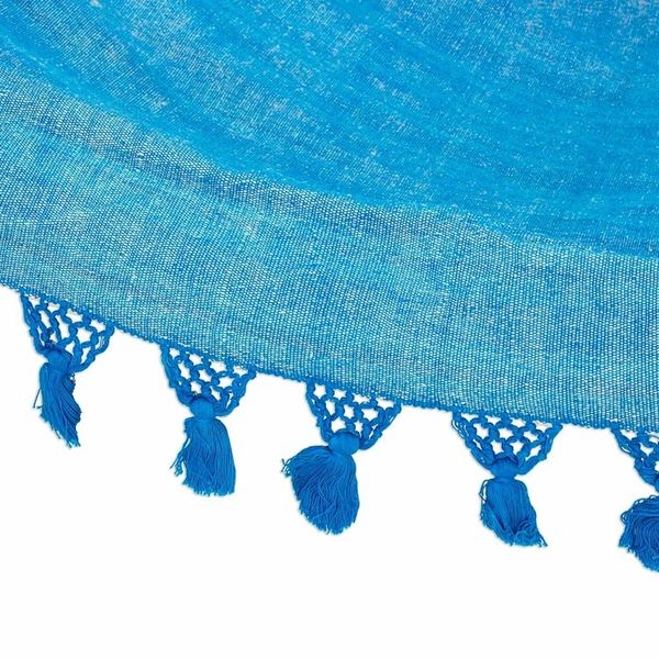 Alternate image for Handwoven Cotton Single Hammock in Azure from Guatemala Over the Waves