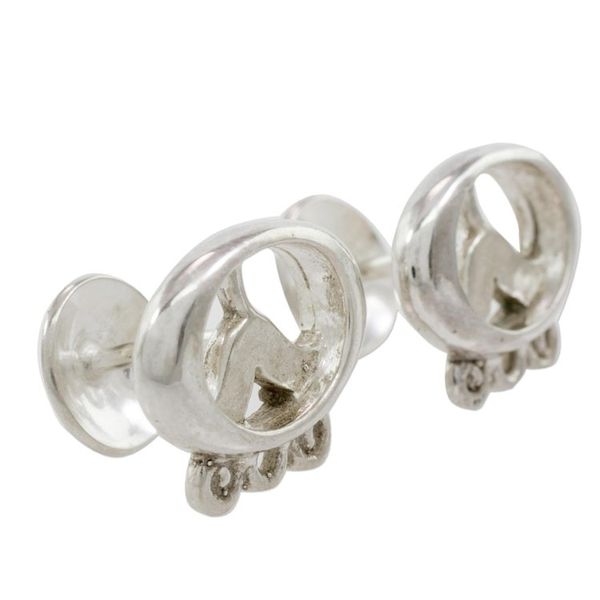 Alternate image for Sterling Silver Mens Mayan Cufflinks from Nicaragua Ultimate Ajmaq