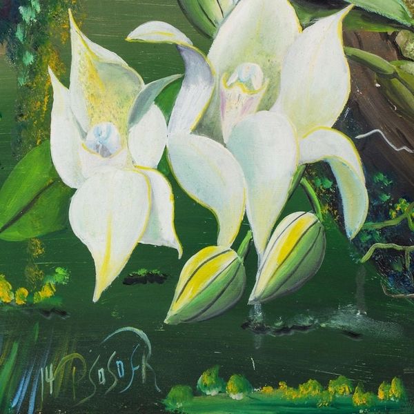 Alternate image for Realistic Guatemalan Oil Painting of Nude in Nature Swimmer