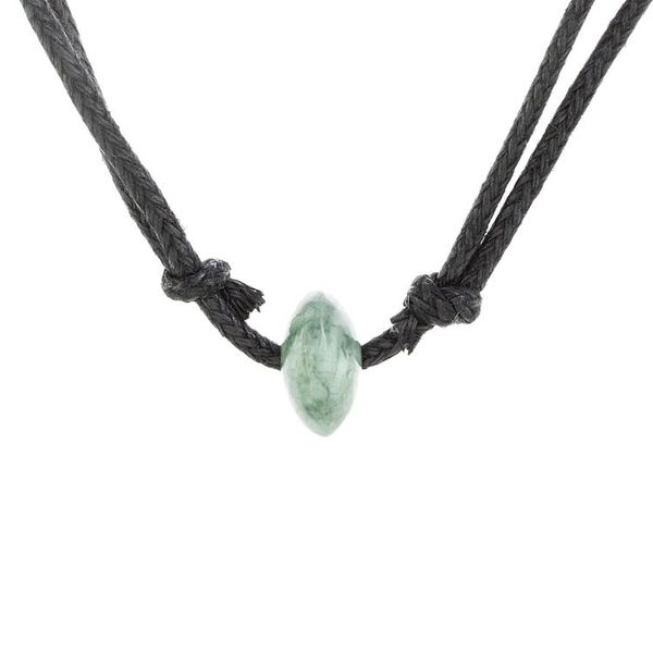 Alternate image for Guatemalan Necklace with a Green Jade Disc Pendant Green Mayan Disc