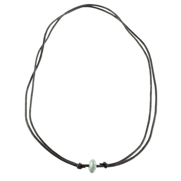 Alternate image for Guatemalan Necklace with a Green Jade Disc Pendant Green Mayan Disc