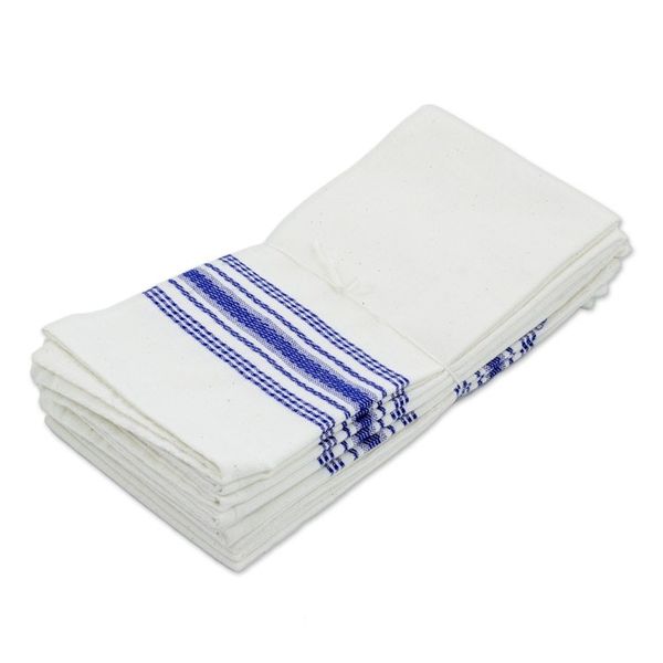Alternate image for Striped 100 Cotton Napkins from Guatemala Set of 6 Peaceful Stripes