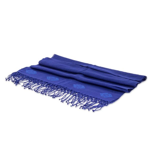 Alternate image for Artisan Crafted Womens Rayon Shawl Wrap Cobalt Blue Fiesta
