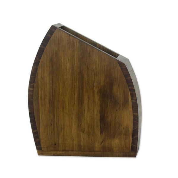 Alternate image for Hand Crafted Guatemalan Alder Wood Decorative Vase Mountain