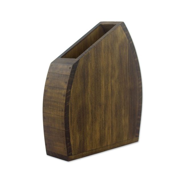 Alternate image for Hand Crafted Guatemalan Alder Wood Decorative Vase Mountain