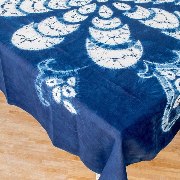 Alternate image for Floral Batik Cotton Table Cloth from El Salvador Flower of Paradise