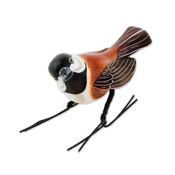 Alternate image for Ceramic Figurine of a Chestnut-Backed Chickadee Bird Chestnut-Backed Chickadee