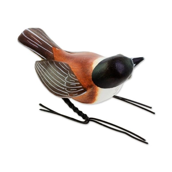 Alternate image for Ceramic Figurine of a Chestnut-Backed Chickadee Bird Chestnut-Backed Chickadee