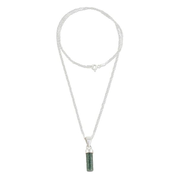 Alternate image for Cylindrical Jade Necklace in Green from Guatemala Calm Beauty in Green