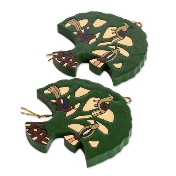 Alternate image for Pinewood ornaments Set of 6 Tree of Hope