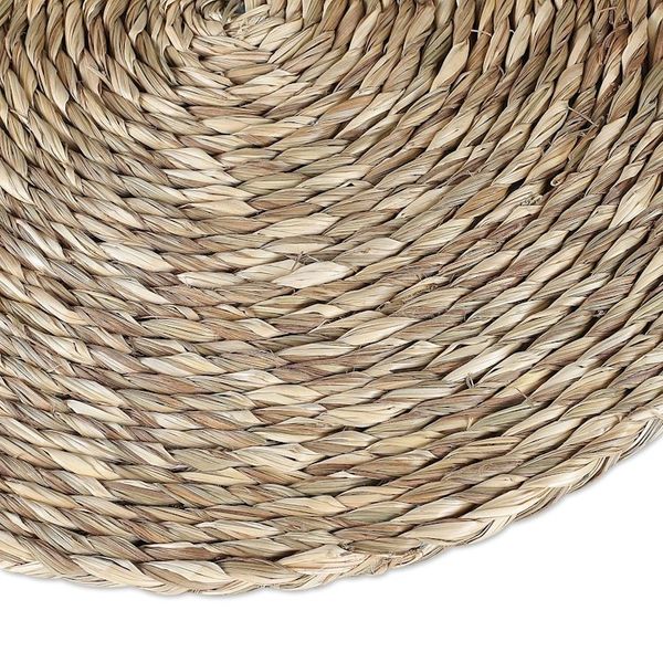 Alternate image for Handwoven Round Beige Sabai Grass Fiber 6-Piece Placemat Set Natural Feast