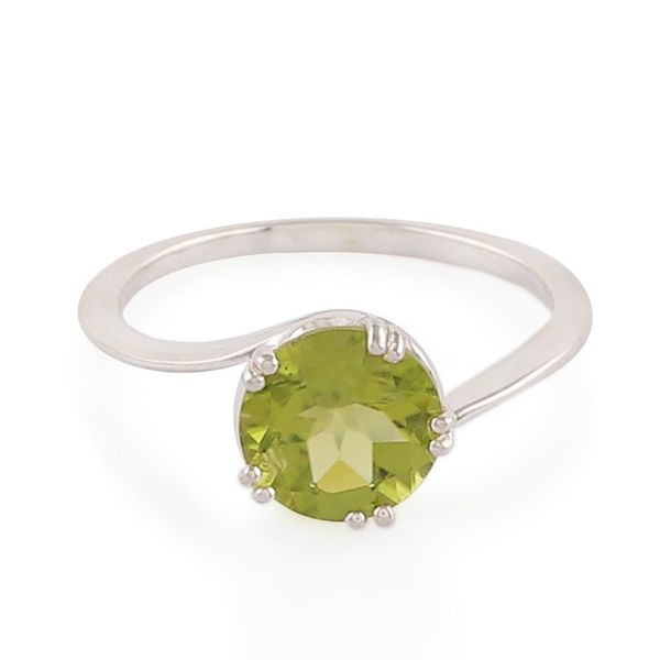 Alternate image for Artisan-Made Natural 2-Carat Faceted Peridot Solitaire Ring Delhi Fortune