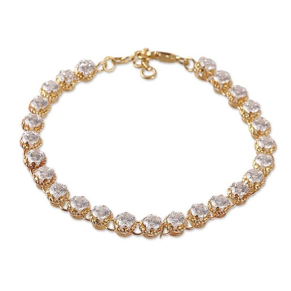 Alternate image for Gold-Plated 12-Carat Cubic Zirconia Tennis Style Bracelet Victorious Sparkle