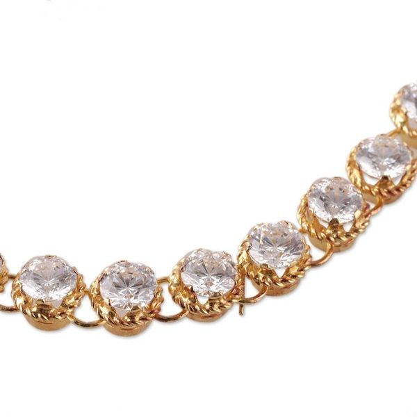 Alternate image for Gold-Plated 12-Carat Cubic Zirconia Tennis Style Bracelet Victorious Sparkle