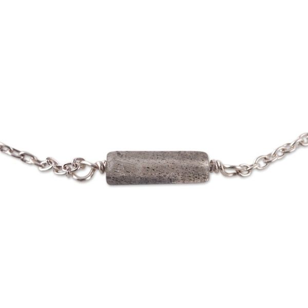 Alternate image for Natural Labradorite Pendant Bracelet in a High Polish Finish Trendy Shades