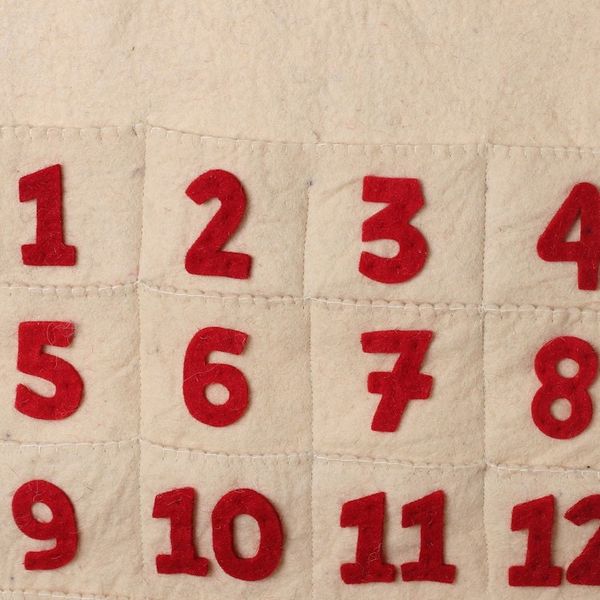 Alternate image for Handcrafted Snowman-Themed Wool Felt Advent Calendar Happy Snowman