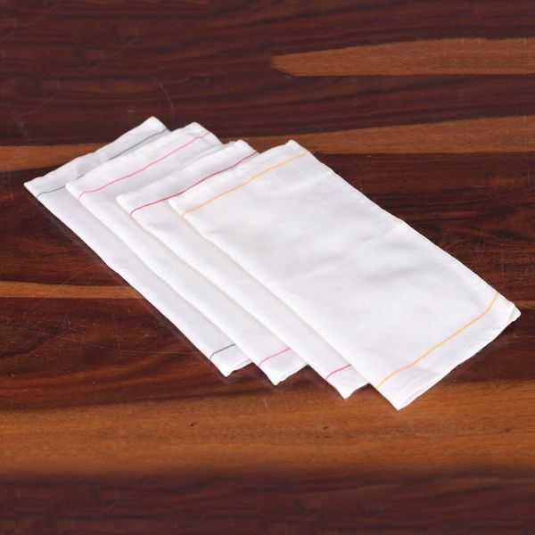 Alternate image for 4 Handwoven Cotton Mini Dish Towels with Stitched Accents Cheerful Flavors