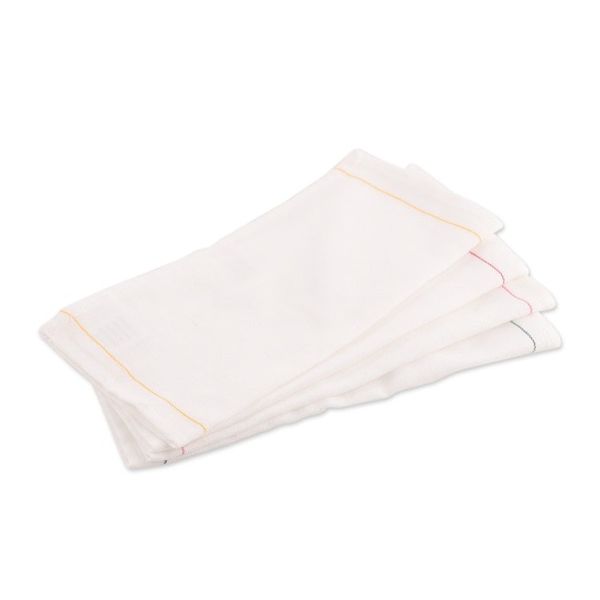 Alternate image for 4 Handwoven Cotton Mini Dish Towels with Stitched Accents Cheerful Flavors