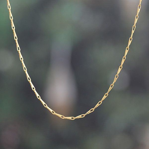 Alternate image for High-Polished 22k Gold-Plated Paperclip Chain Necklace Clip Caprice