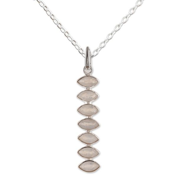 Alternate image for Three-Carat Rainbow Moonstone Pendant Necklace from India Ethereal Balance
