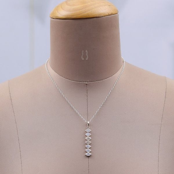 Alternate image for Three-Carat Rainbow Moonstone Pendant Necklace from India Ethereal Balance