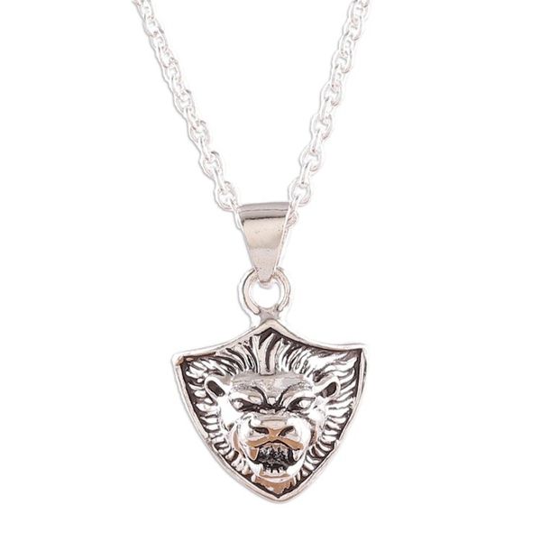 Alternate image for Polished Lion-Themed Sterling Silver Pendant Necklace Roaring King