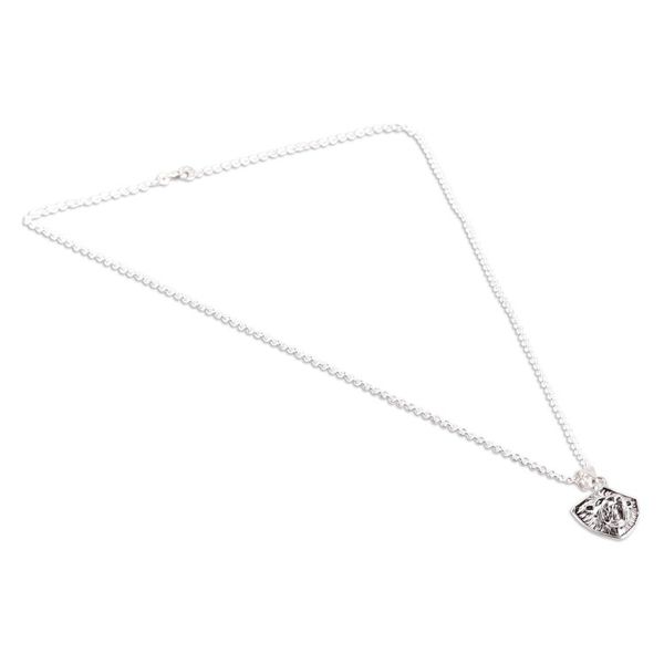 Alternate image for Polished Lion-Themed Sterling Silver Pendant Necklace Roaring King