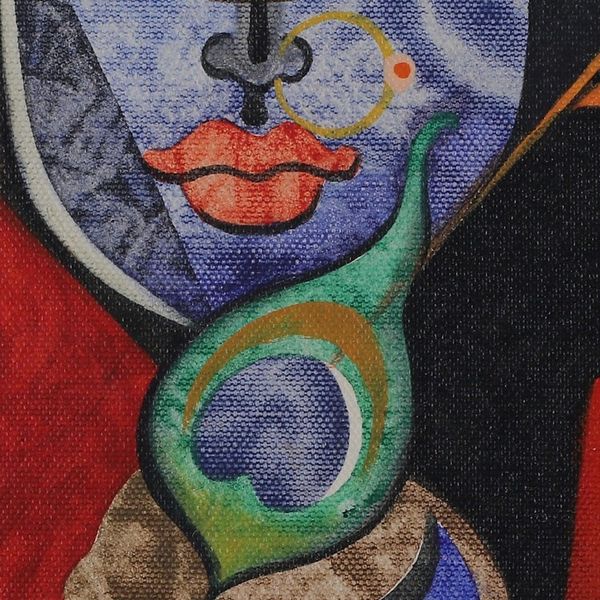 Alternate image for Signed Expressionist Warm-Toned Acrylic on Canvas Painting Positive Energy