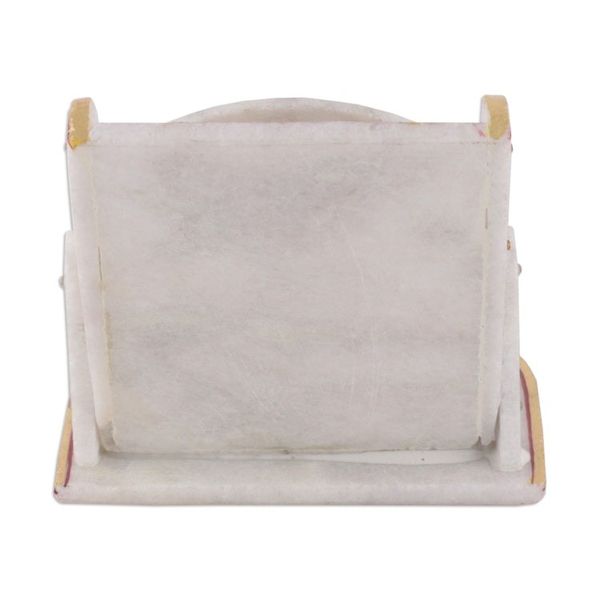 Alternate image for Beaded Marble Phone Holder with Hand-Painted Floral Motifs Floral Aura